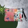 Butterfies and Graffiti Cross Body / Zip Pouch