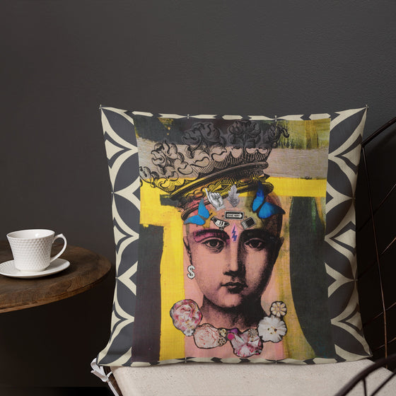 A Lot On Her Mind Throw Pillow