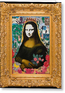  Mona In Frame - Greeting Card