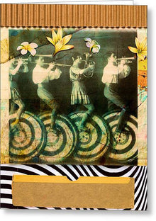  Unicycle Parade - Greeting Card